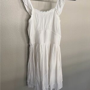 Hollister White Smocked Dress